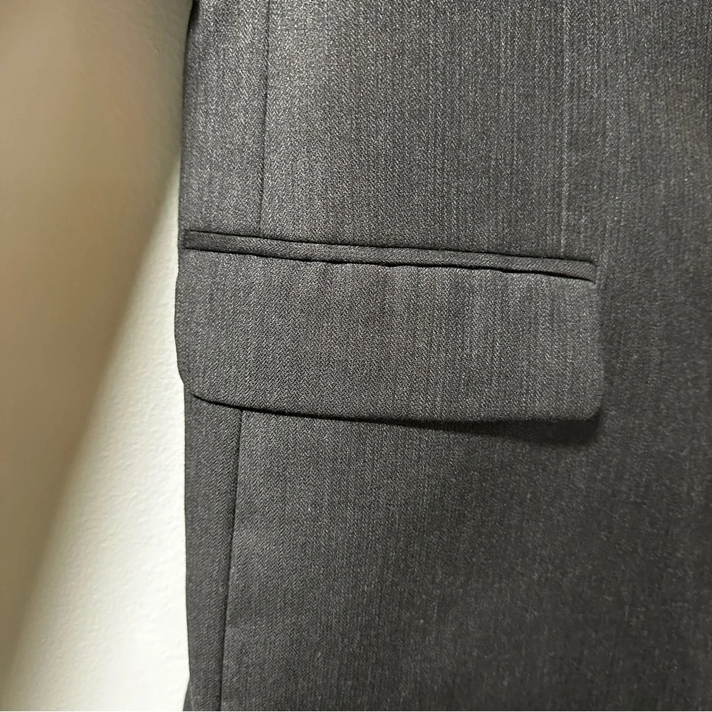 Nino Fenzi Italian Merino Wool Gray Lined Sport Coat Jacket Mens Size 44R Career